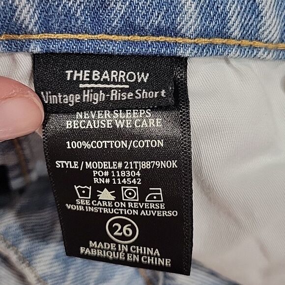 Blanknyc The Barrow Vintage High Rise Denim Short PINK Crochet Stitches SZ 26 B4 - Picture 12 of 12